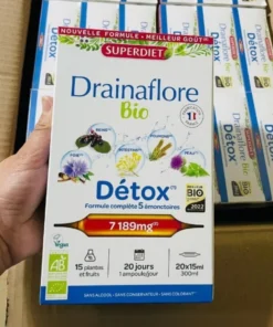 (Hàng cty) Thải độc chuyên sâu 5 trong 1Detox Drainaflore BIO Superdiet 20 ống Pháp - Ảnh 5