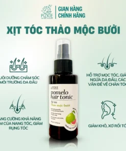 Xịt Tóc Bưởi POMELO HAIR TONIC Pizkie 100ml Dưỡng Tóc Giảm Khô Rối