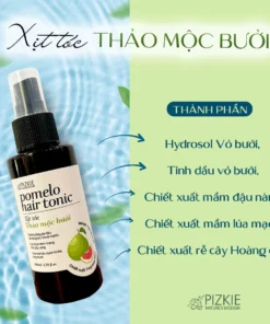 Xịt Tóc Bưởi POMELO HAIR TONIC Pizkie 100ml Dưỡng Tóc Giảm Khô Rối 5 Xịt Tóc Bưởi POMELO HAIR TONIC Pizkie 100ml Dưỡng Tóc Giảm Khô Rối - Ảnh 3