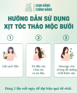 Xịt Tóc Bưởi POMELO HAIR TONIC Pizkie 100ml Dưỡng Tóc Giảm Khô Rối 6 Xịt Tóc Bưởi POMELO HAIR TONIC Pizkie 100ml Dưỡng Tóc Giảm Khô Rối - Ảnh 4