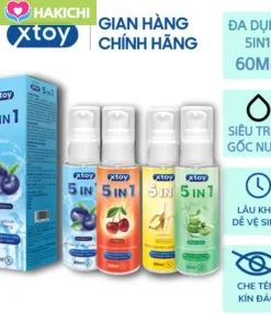 Gel bôi trơn quan hệ miệng Xtoy 5in1, đa năng, gel oarl, gốc nước, nhiều mùi vị, 60ml