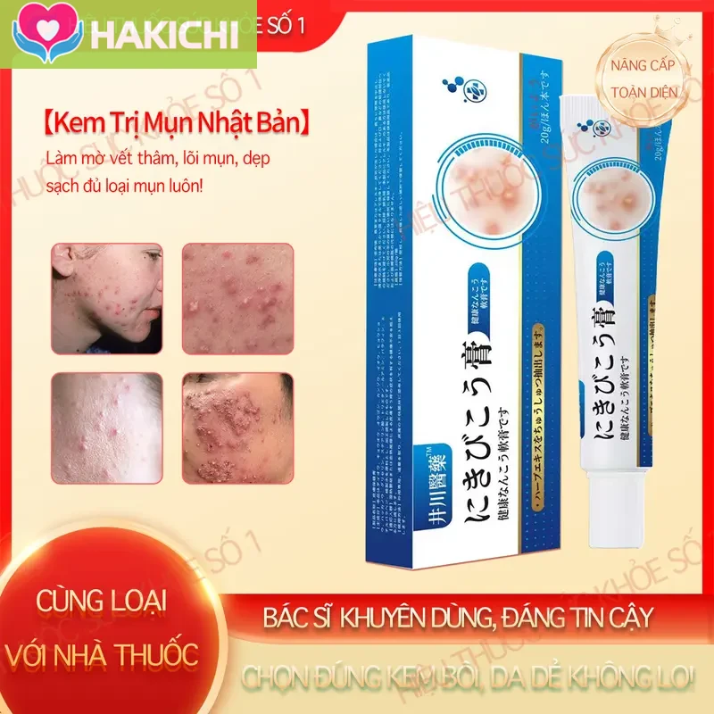 Gel chính hãng, dùng cho viêm nang lông, mụn ẩn, mụn trứng cá, kháng khuẩn giảm ngứa, phục hồi da, lành tính không gây kích ứng, giảm mụn đỏ sưng, mụn trứng cá viêm và mụn mủ.
